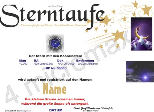 Luxus sterntaufe zum - luxus,