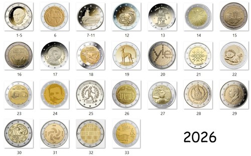 Euro 2026 gedenkmünze - euro,