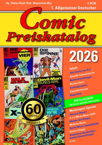 Comic preiskatalog 2026 - comic,