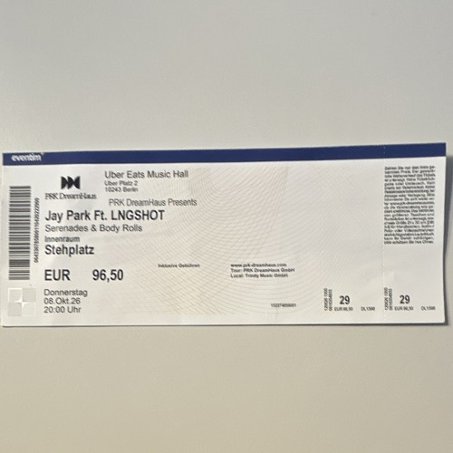 Jay park stehplatz ticket - jay, park-